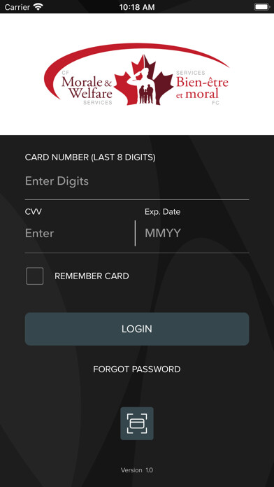 Emulate iPhone app CFMWS Balance Checker using MyAndroid