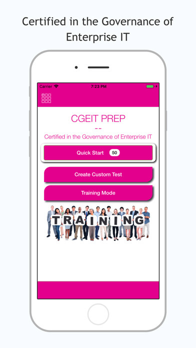 Emulate iPhone app CGEIT Test Prep. using MyAndroid