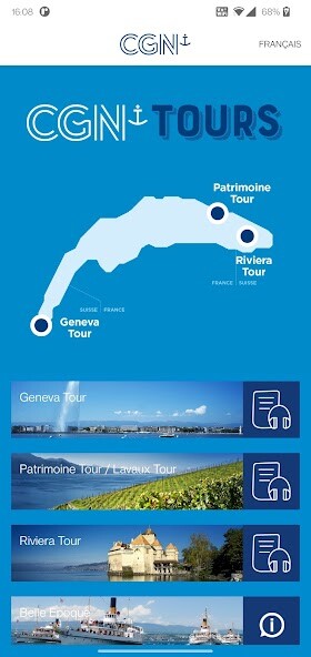 Emulate iPhone app CGN Tours using MyAndroid