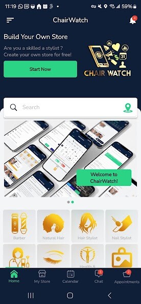 Run android online APK ChairWatch from MyAndroid or emulate ChairWatch using MyAndroid