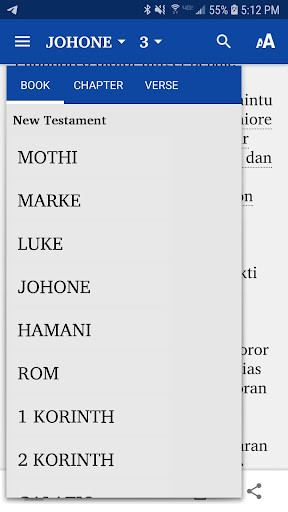 Emulate iPhone app Chakma New Testament using MyAndroid