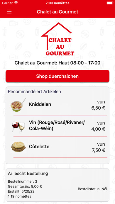 Emulate iPhone app Chalet au Gourmet using MyAndroid Emulate iPhone app Chalet au Gourmet using MyAndroid