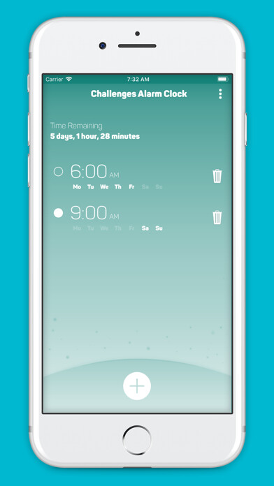 Emulate iPhone app Challenges Alarm Clock using MyAndroid