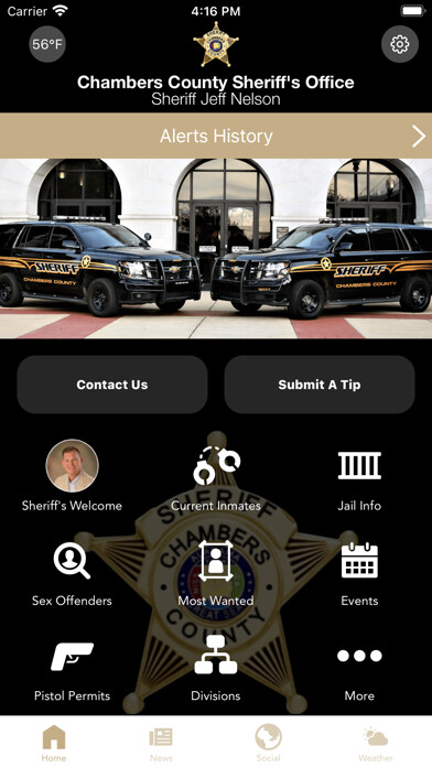 Emulate iPhone app Chambers County Sheriff Office using MyAndroid