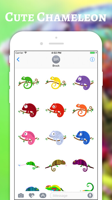 Emulate iPhone app Chameleon Color Stickers using MyAndroid