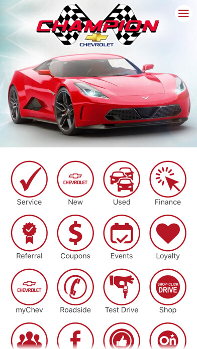 Emulate iPhone app Champion Chevrolet Avon using MyAndroid