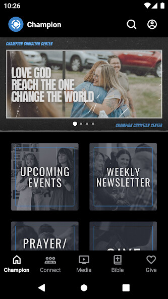 Emulate iPhone app Champion Christian Center using MyAndroid Emulate iPhone app Champion Christian Center using MyAndroid