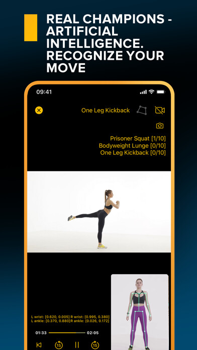 Emulate iPhone app Champions Fitness Center using MyAndroid