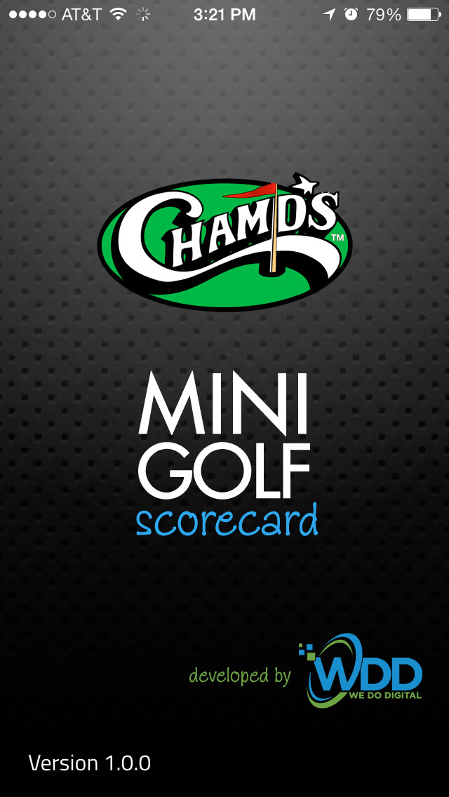 Emulate iPhone app Champs Entertainment Complex Mini Golf Scorecard using MyAndroid