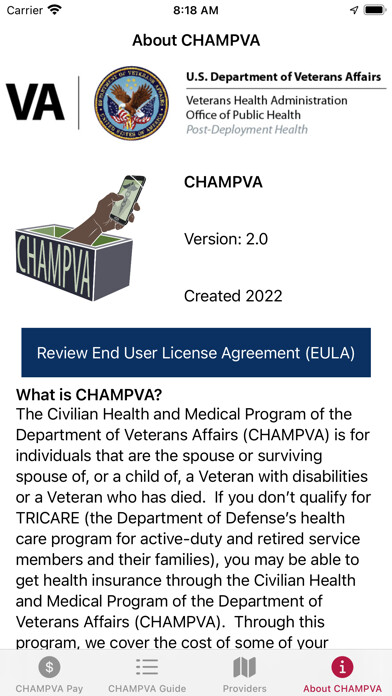 Emulate iPhone app CHAMPVA Launcher using MyAndroid Emulate iPhone app CHAMPVA Launcher using MyAndroid