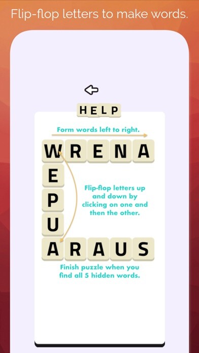 Emulate iPhone app chancleta: word puzzle game using MyAndroid