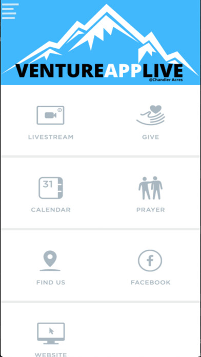 Emulate iPhone app Chandler Acres Church using MyAndroid