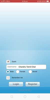 Emulate Android APK Chandru Tamil Chat