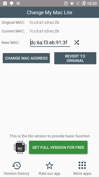 Run android online APK Change My Mac Lite from MyAndroid or emulate Change My Mac Lite using MyAndroid
