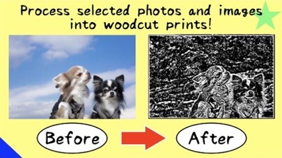 Emulate iPhone app Change photo/image to woodcut! using MyAndroid