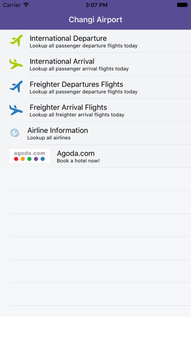 Emulate iPhone app Changi Airport Flight Status using MyAndroid Emulate iPhone app Changi Airport Flight Status using MyAndroid