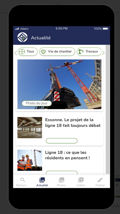Emulate iPhone app Chantier L18 – Lot 1 using MyAndroid Emulate iPhone app Chantier L18 – Lot 1 using MyAndroid