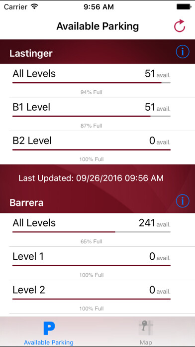 Emulate iPhone app Chapman Parking using MyAndroid