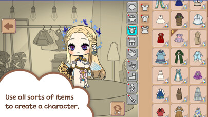 Emulate iPhone app Character Life: Anime Dress up using MyAndroid