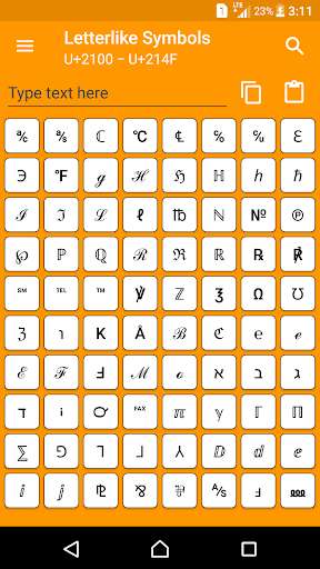 Run android online APK Character Pad - Unicode from MyAndroid or emulate Character Pad - Unicode using MyAndroid Run android online APK Character Pad - Unicode from MyAndroid or emulate Character Pad - Unicode using MyAndroid