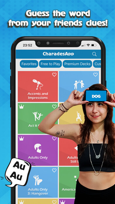 Emulate iPhone app CharadesApp - What am I? using MyAndroid