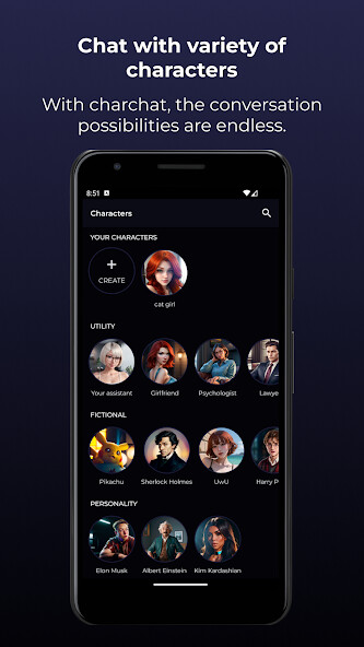 Run android online APK charchat: AI Characters from MyAndroid or emulate charchat: AI Characters using MyAndroid Run android online APK charchat: AI Characters from MyAndroid or emulate charchat: AI Characters using MyAndroid