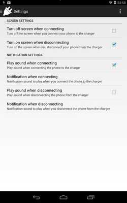Emulate Android APK ChargeNotify - Screen Behavior Emulate Android APK ChargeNotify - Screen Behavior