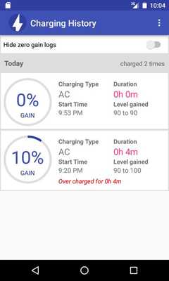Emulate Android APK Charging History Emulate Android APK Charging History