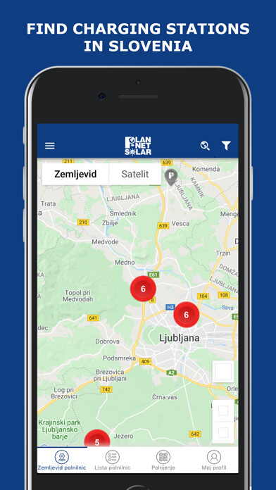 Emulate iPhone app Charging stations in Slovenia using MyAndroid Emulate iPhone app Charging stations in Slovenia using MyAndroid