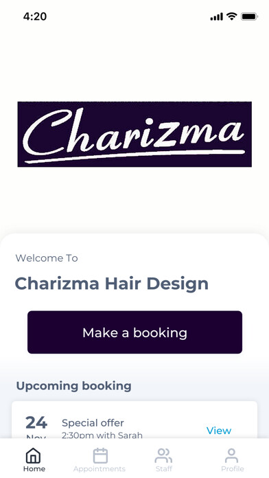 Emulate iPhone app Charizma Hair Design using MyAndroid Emulate iPhone app Charizma Hair Design using MyAndroid