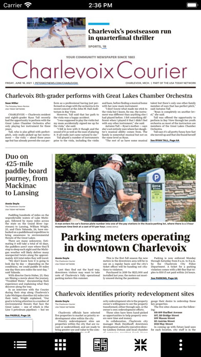 Emulate iPhone app Charlevoix Courier Print using MyAndroid Emulate iPhone app Charlevoix Courier Print using MyAndroid