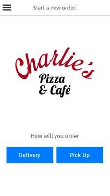 Emulate Android APK Charlies Pizza and Cafe