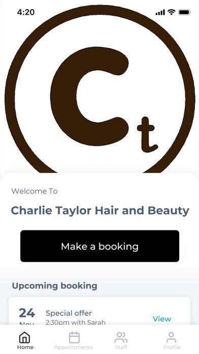 Emulate iPhone app Charlie Taylor Hair and Beauty using MyAndroid Emulate iPhone app Charlie Taylor Hair and Beauty using MyAndroid