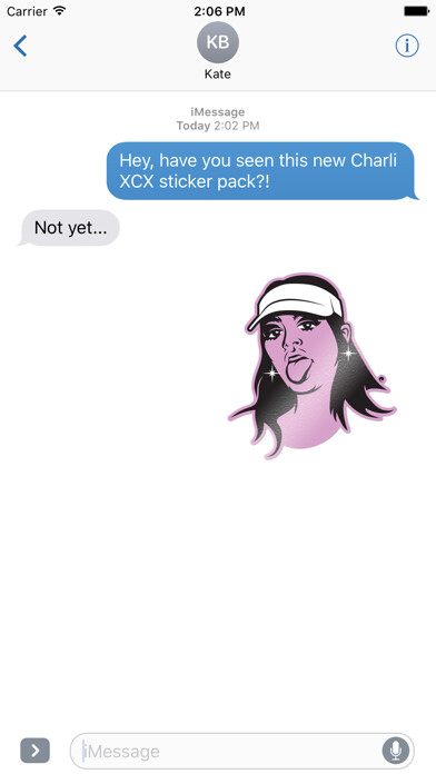 Emulate iPhone app Charli XCX - Sticker Pack using MyAndroid