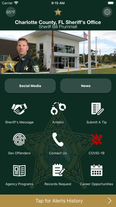 Emulate iPhone app Charlotte County Sheriff using MyAndroid Emulate iPhone app Charlotte County Sheriff using MyAndroid