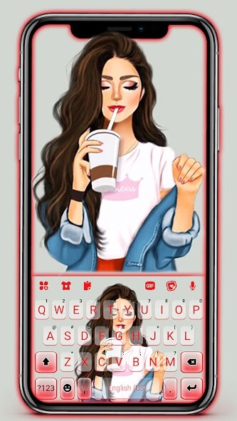 Run android online APK Charming Girl Keyboard Background from MyAndroid or emulate Charming Girl Keyboard Background using MyAndroid