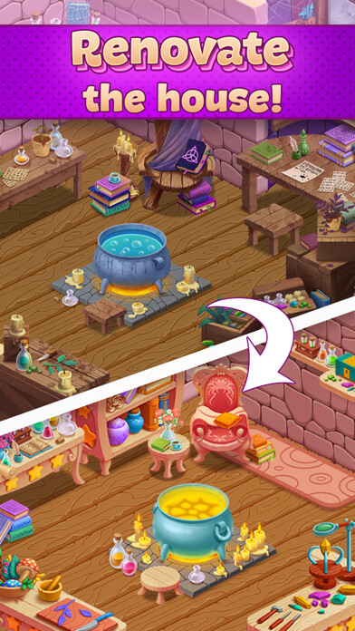 Emulate iPhone app Charms of the Witch - Match 3 using MyAndroid