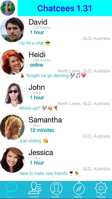 Emulate iPhone app Chatcees Messenger using MyAndroid