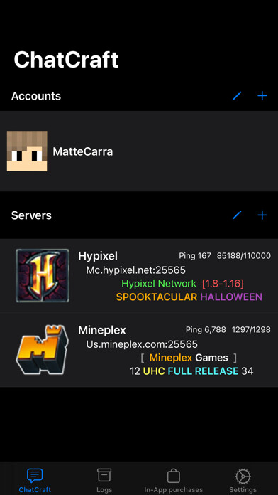 Emulate iPhone app ChatCraft for Minecraft using MyAndroid Emulate iPhone app ChatCraft for Minecraft using MyAndroid