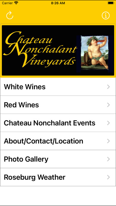 Emulate iPhone app Chateau Nonchalant Vineyards using MyAndroid Emulate iPhone app Chateau Nonchalant Vineyards using MyAndroid