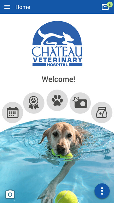 Emulate iPhone app Chateau Veterinary Hospital using MyAndroid