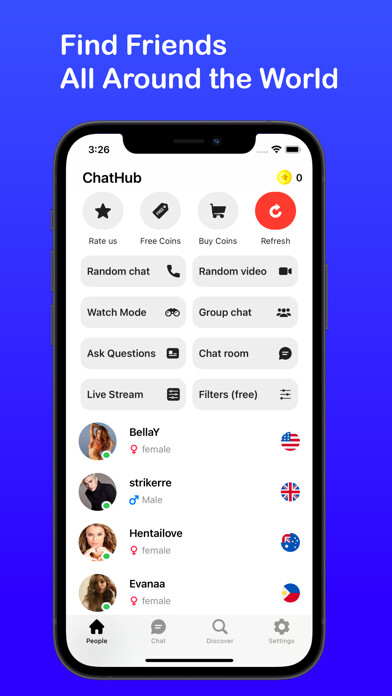 Emulate iPhone app ChatHub Random Stranger Chat using MyAndroid Emulate iPhone app ChatHub Random Stranger Chat using MyAndroid