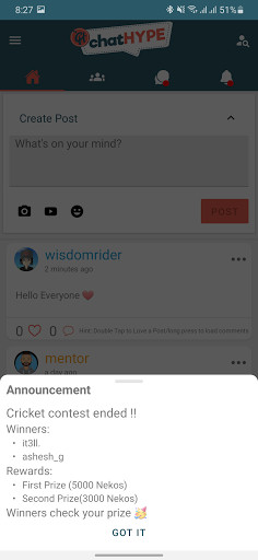 Run android online APK chatHYPE from MyAndroid or emulate chatHYPE using MyAndroid