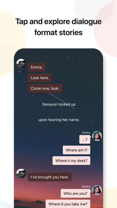 Emulate iPhone app Chatie - chat stories using MyAndroid