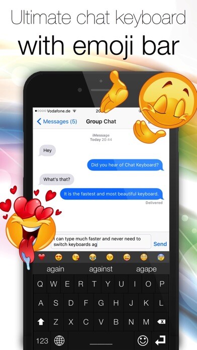Emulate iPhone app Chat Keyboard - Text and message faster! using MyAndroid Emulate iPhone app Chat Keyboard - Text and message faster! using MyAndroid