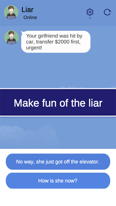 Emulate iPhone app Chat Master- EQ Test using MyAndroid