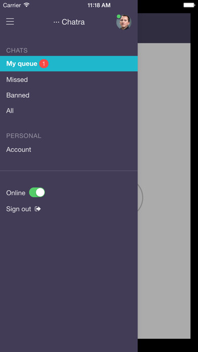 Emulate iPhone app Chatra using MyAndroid