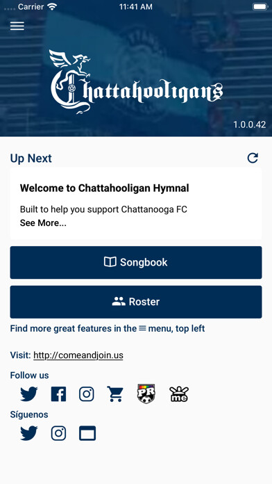 Emulate iPhone app Chattahooligan Hymnal using MyAndroid Emulate iPhone app Chattahooligan Hymnal using MyAndroid
