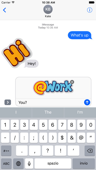 Emulate iPhone app Chat text stickers using MyAndroid