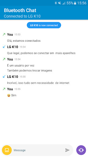 Run android online APK Chat via Bluetooth from MyAndroid or emulate Chat via Bluetooth using MyAndroid